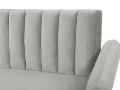 Divano letto 3 posti VIMMERBY Velluto Grigio chiaro