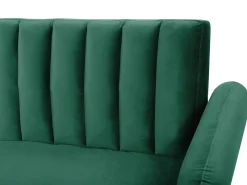 Divano letto 3 posti VIMMERBY Velluto Verde smeraldo
