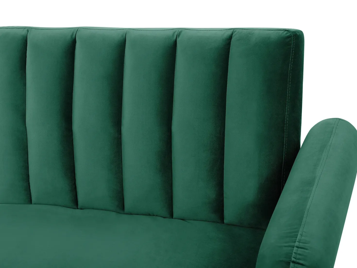 Divano letto 3 posti VIMMERBY Velluto Verde smeraldo
