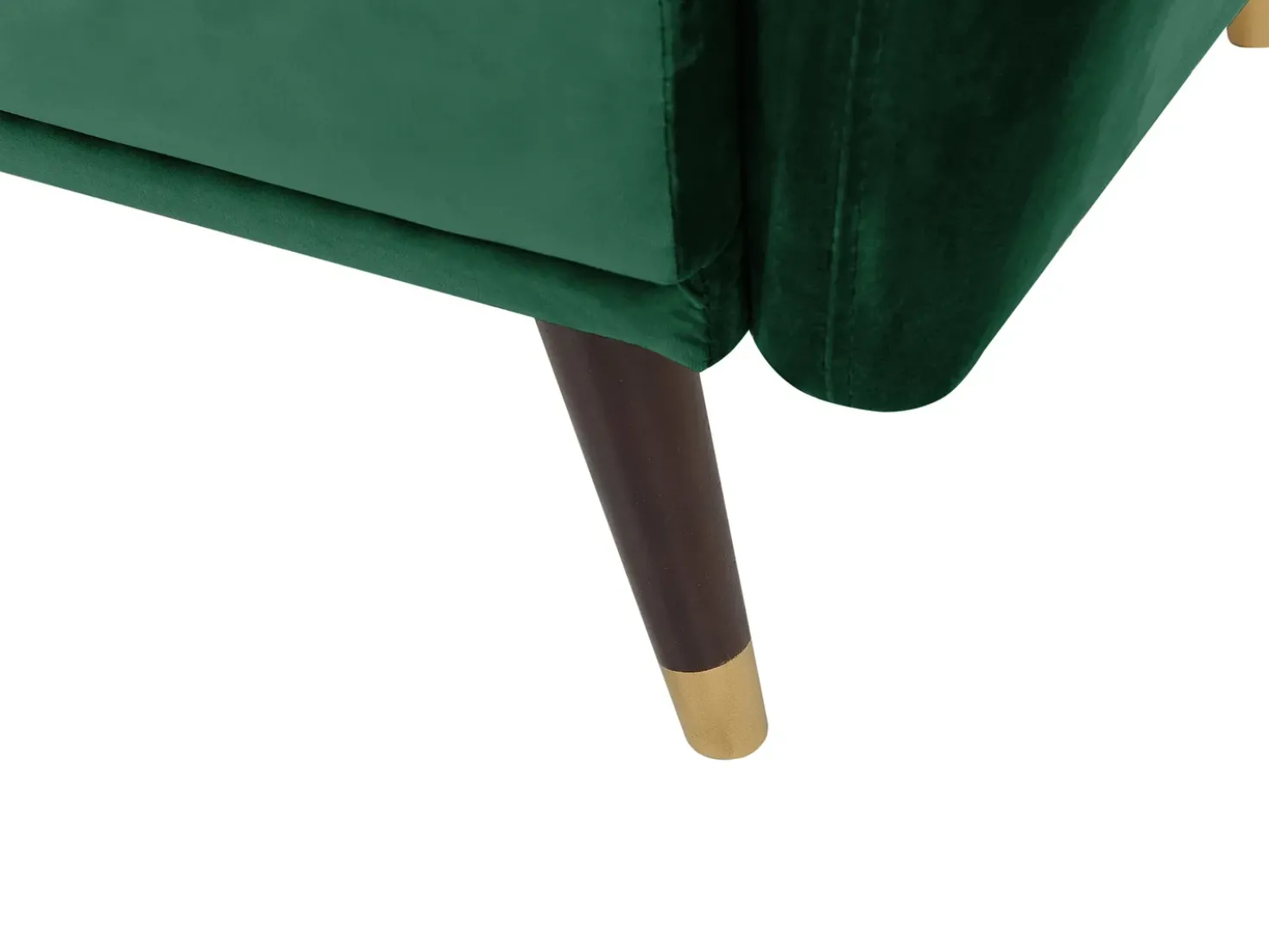 Divano letto 3 posti VIMMERBY Velluto Verde smeraldo