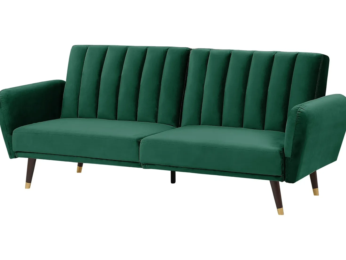 Divano letto 3 posti VIMMERBY Velluto Verde smeraldo