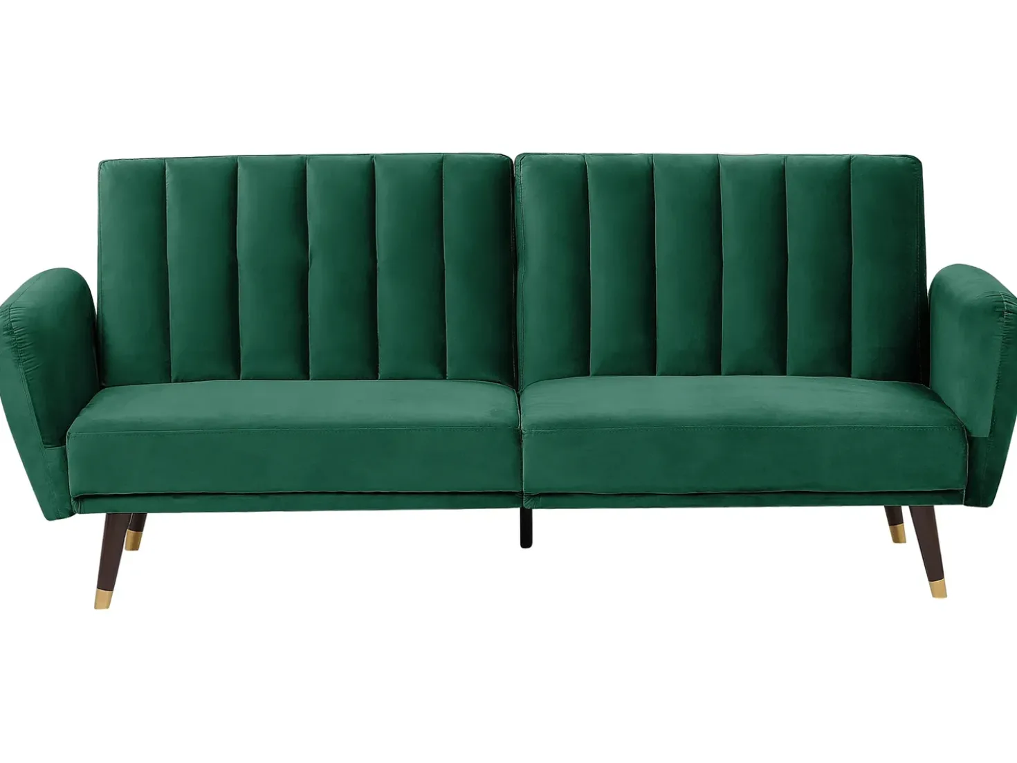 Divano letto 3 posti VIMMERBY Velluto Verde smeraldo