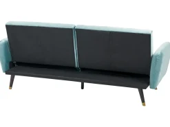 Divano letto 3 posti VIMMERBY Velluto Azzurro