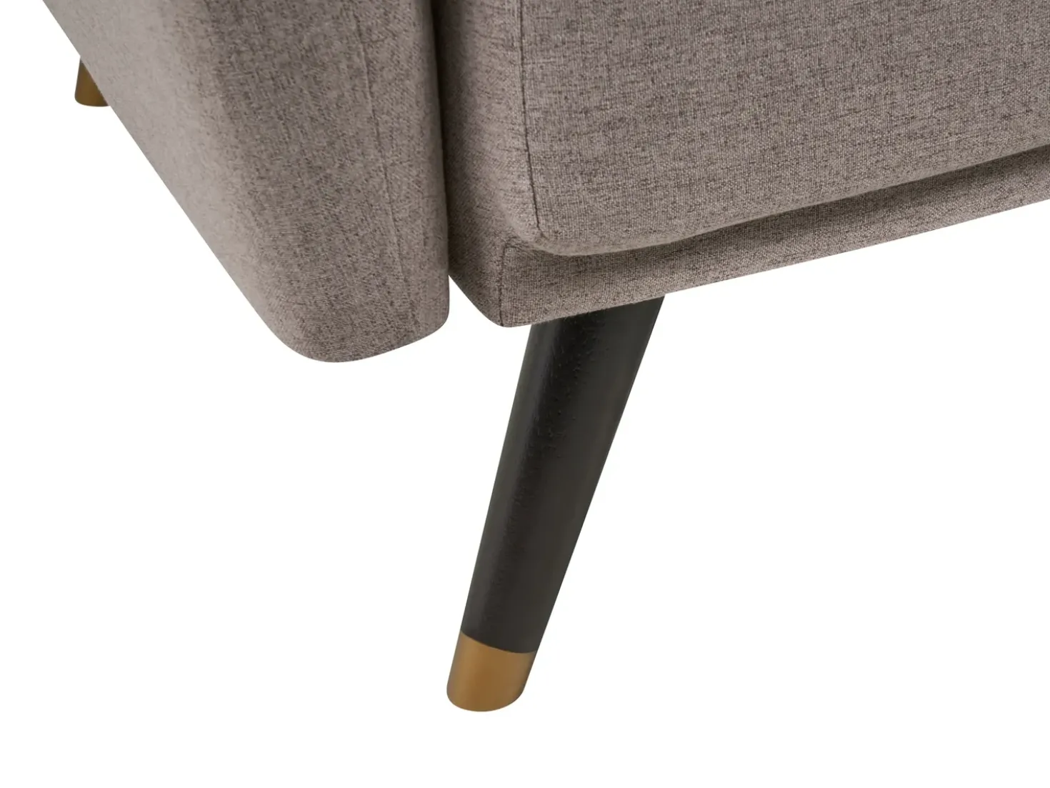 Divano letto 3 posti VIMMERBY Tessuto Marrone chiaro