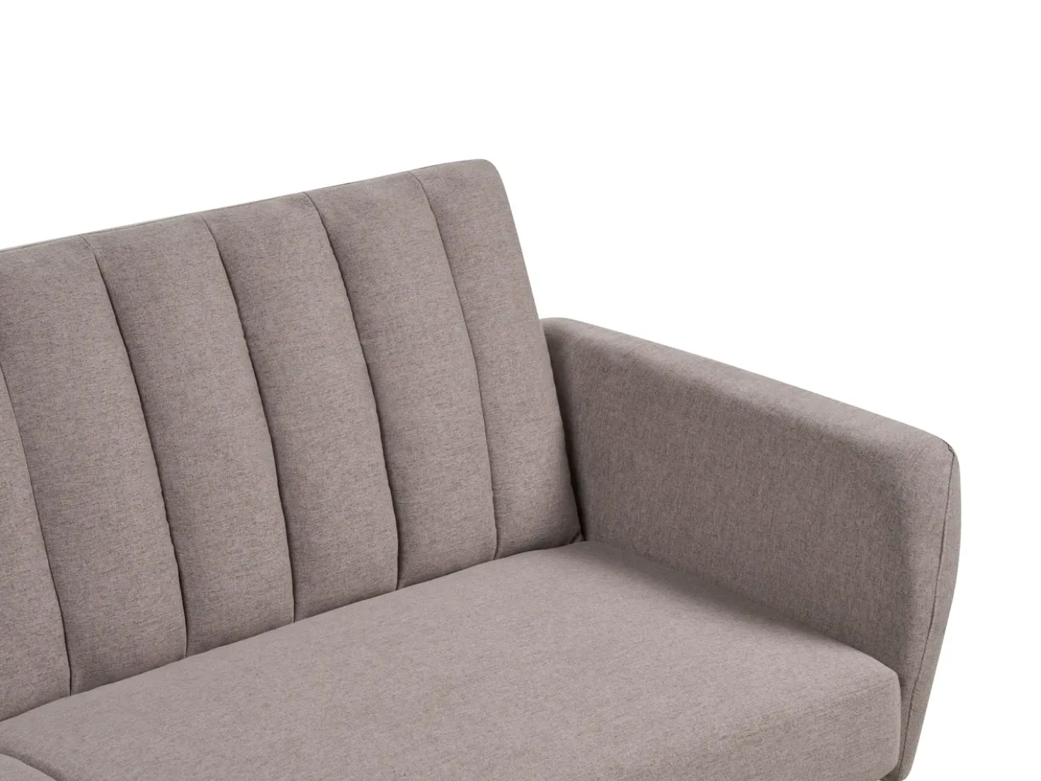 Divano letto 3 posti VIMMERBY Tessuto Marrone chiaro