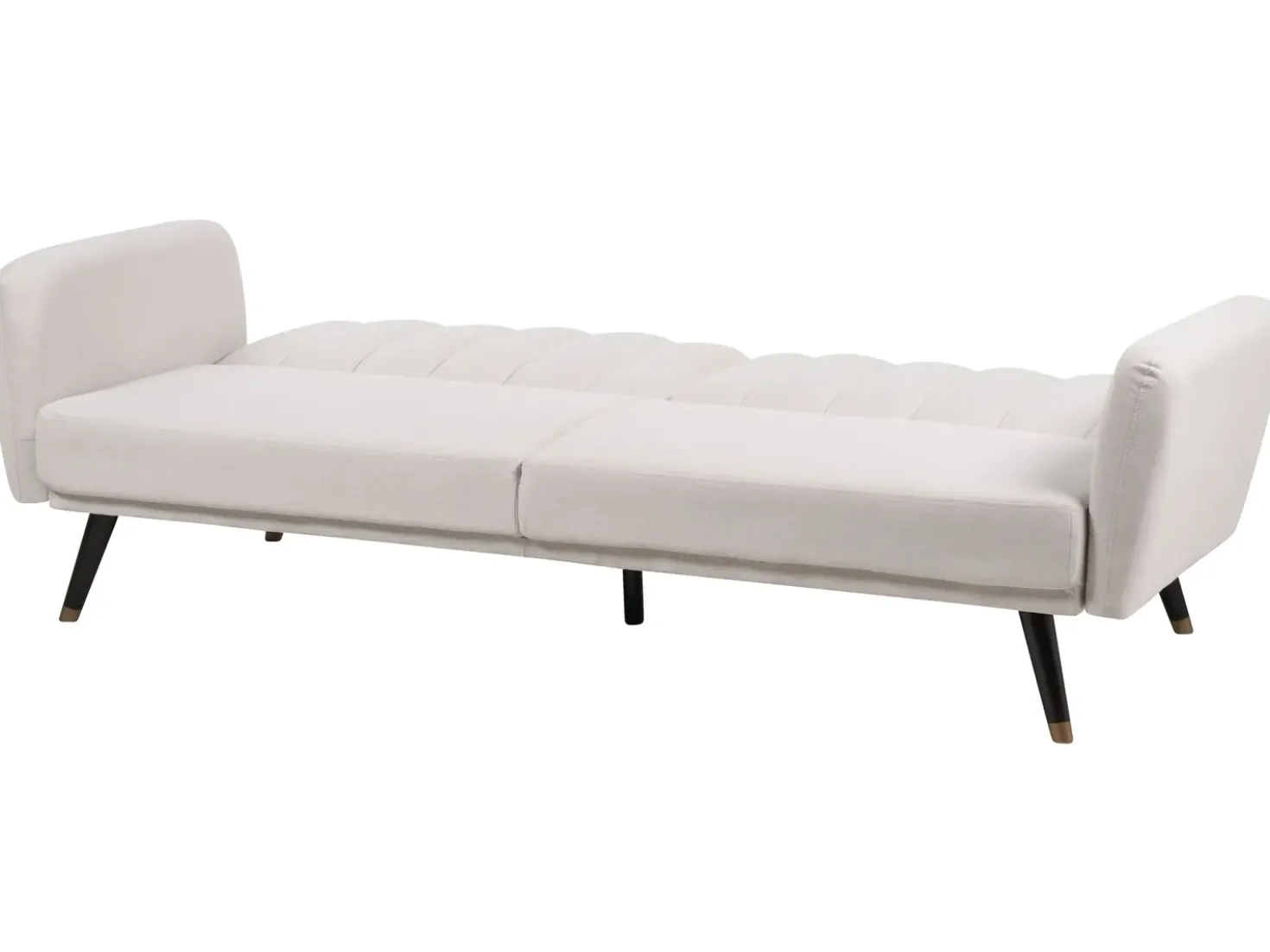 Divano letto 3 posti VIMMERBY Tessuto Beige