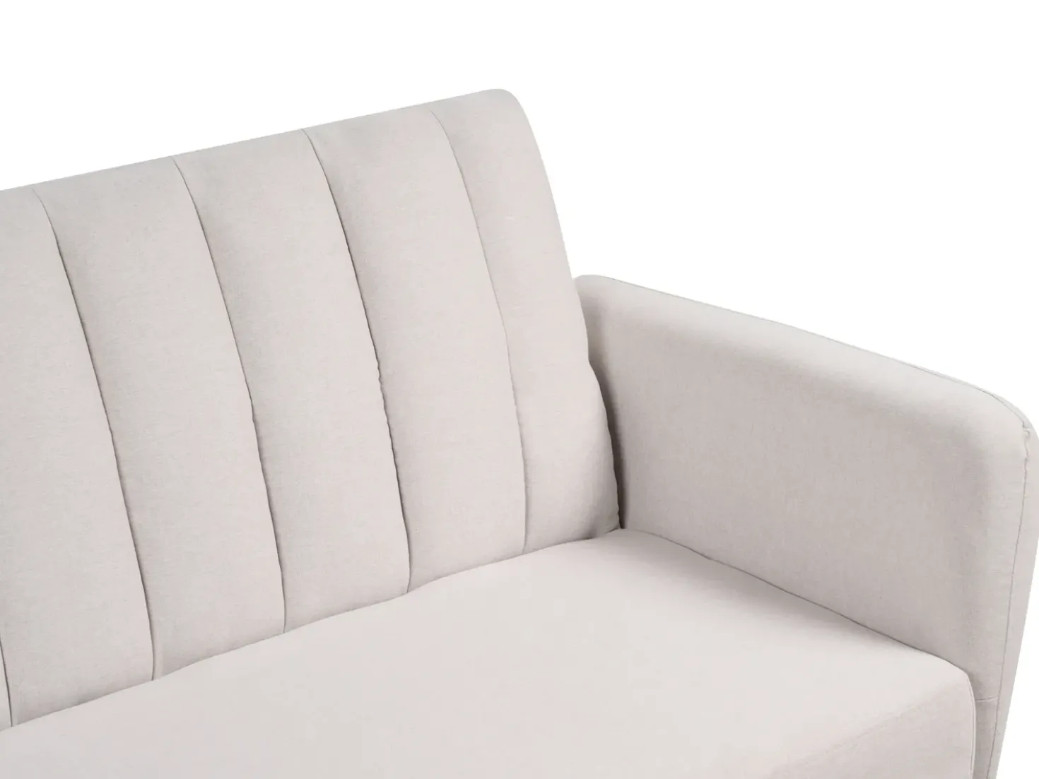 Divano letto 3 posti VIMMERBY Tessuto Beige