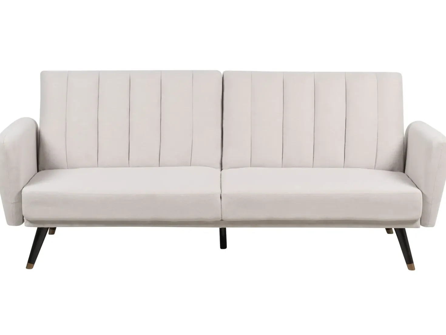 Divano letto 3 posti VIMMERBY Tessuto Beige