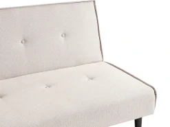 Divano letto 3 posti VISBY Tessuto Beige chiaro