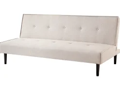 Divano letto 3 posti VISBY Tessuto Beige chiaro