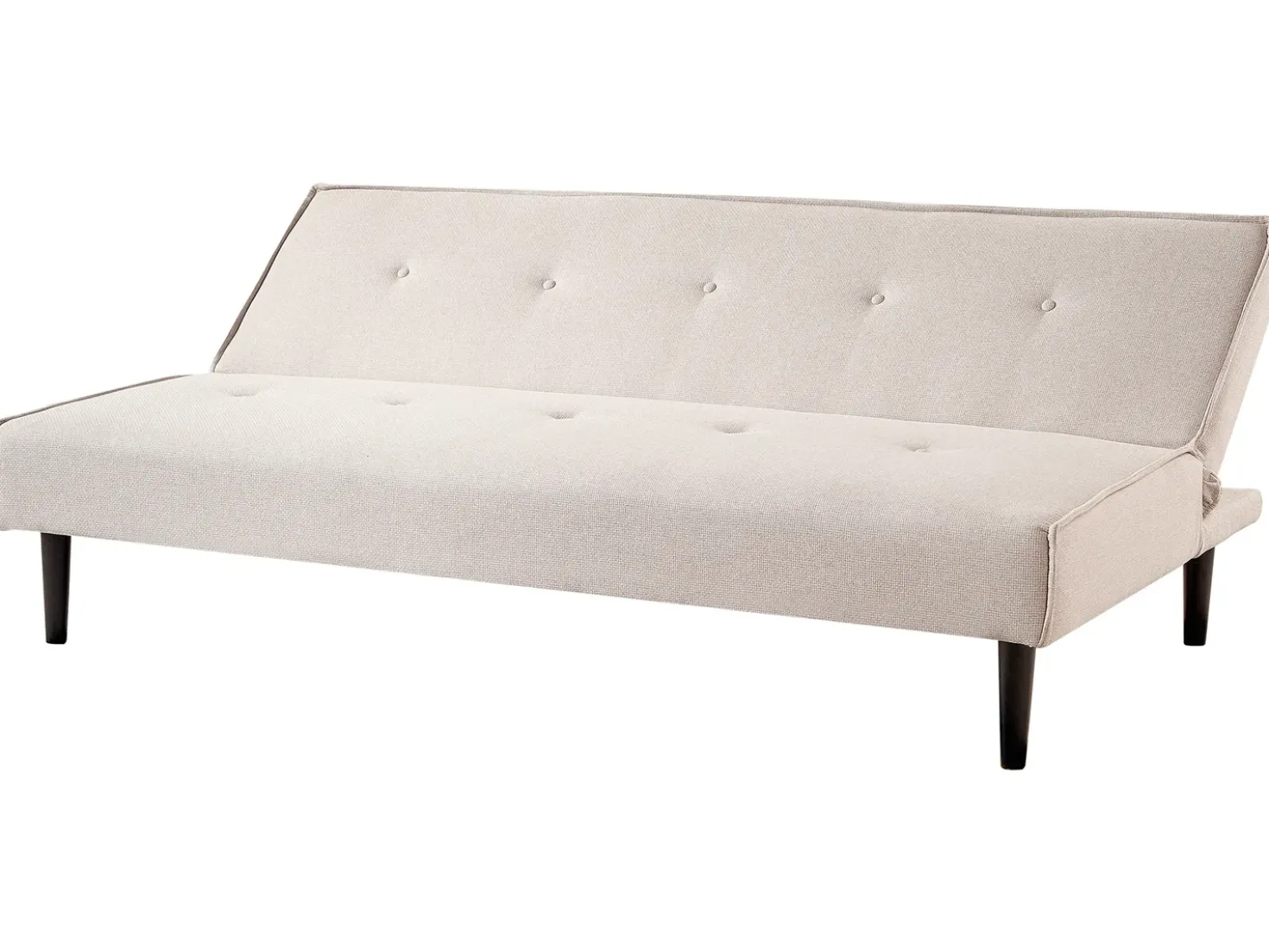 Divano letto 3 posti VISBY Tessuto Beige chiaro