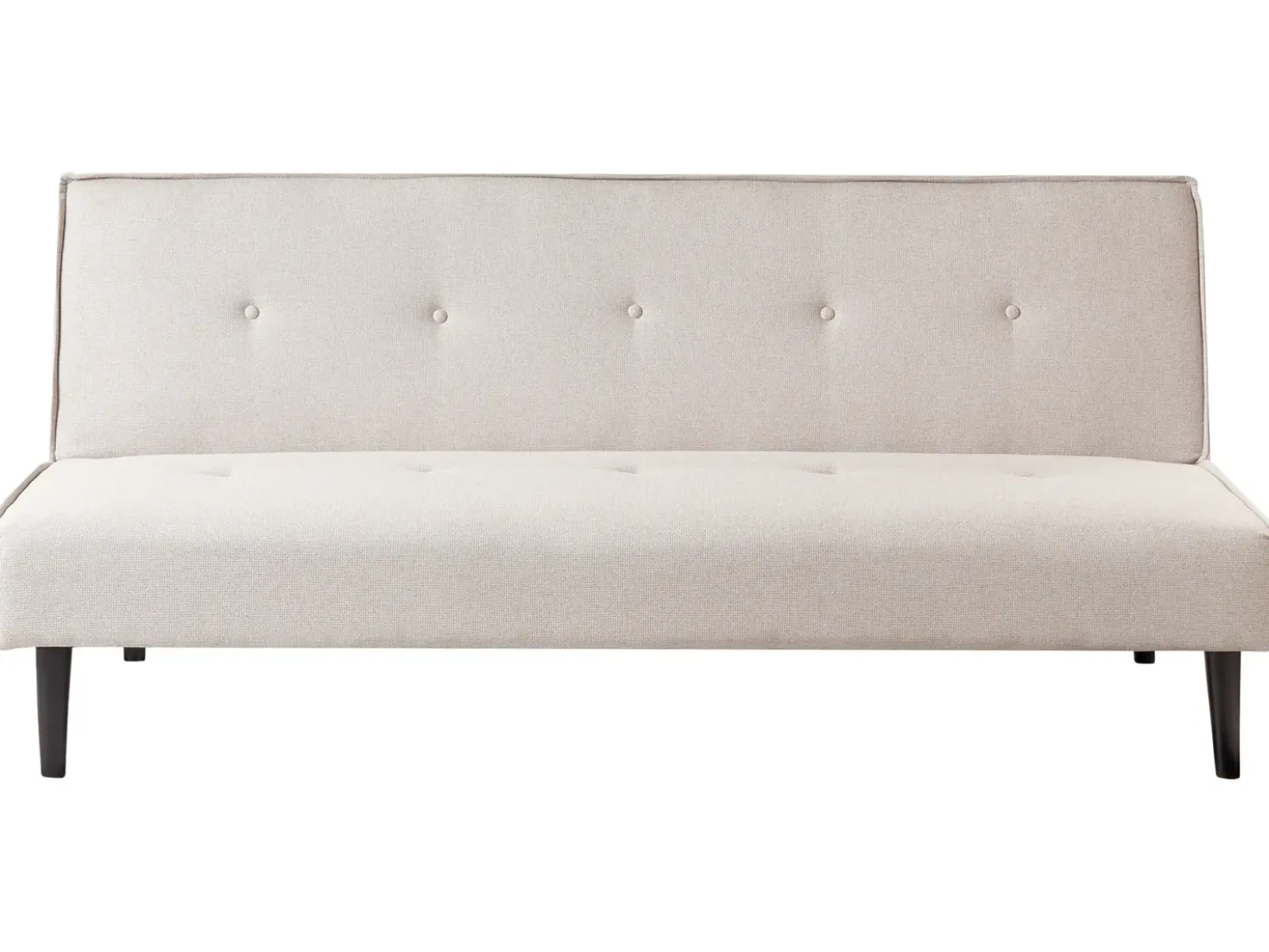 Divano letto 3 posti VISBY Tessuto Beige chiaro