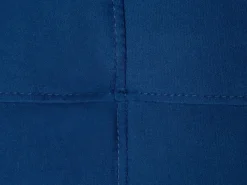 Divano letto 3 posti VISNES Velluto Blu marino