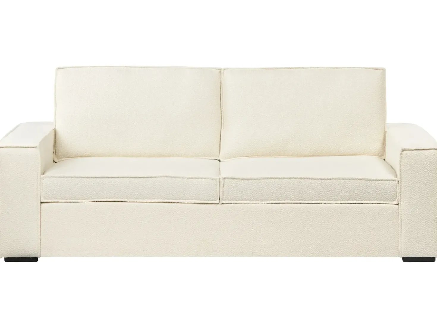 Divano letto 3 posti VUOKATTI Bouclé Bianco sporco