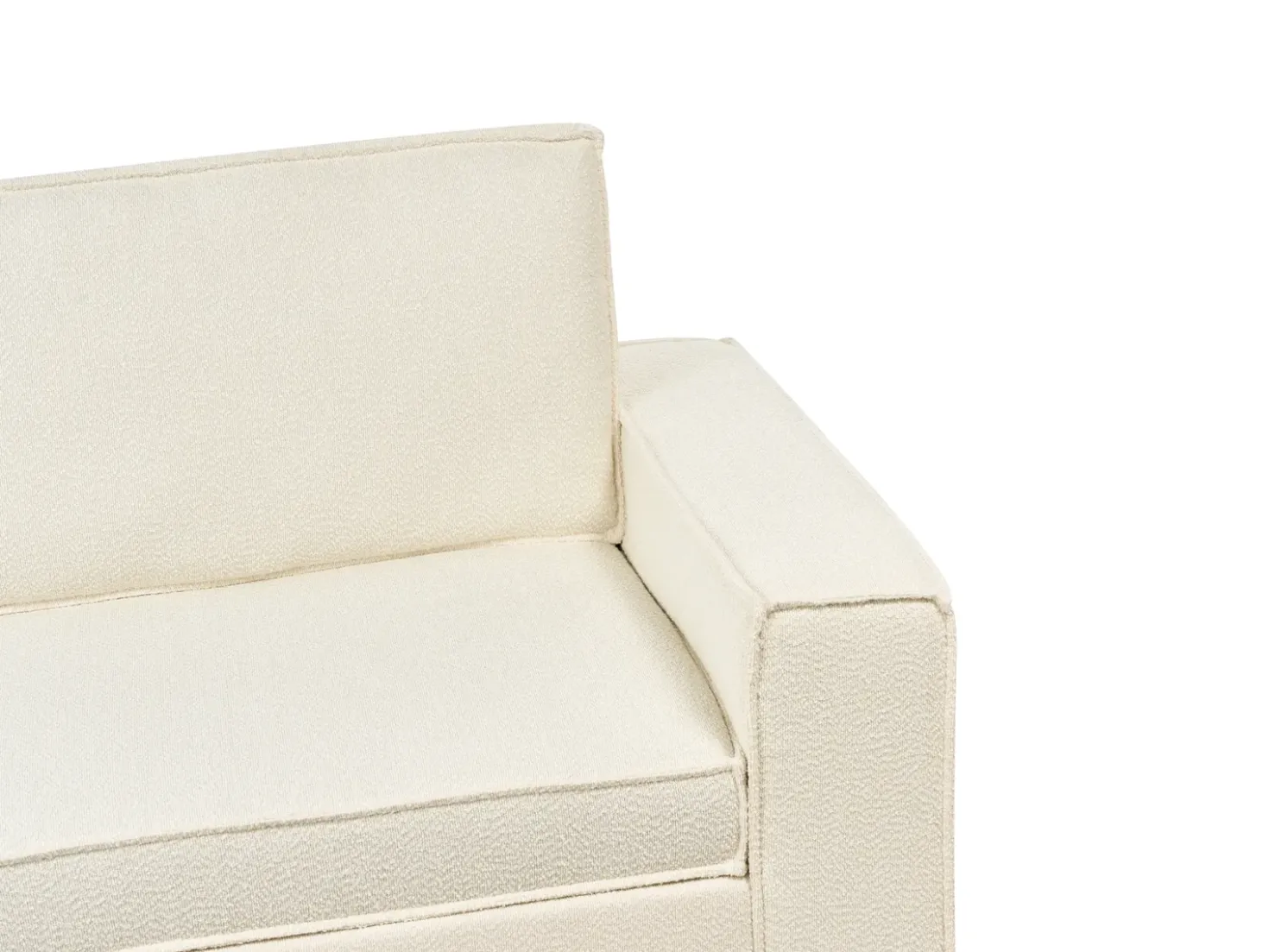 Divano letto 3 posti VUOKATTI Bouclé Bianco sporco