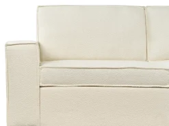 Divano letto 3 posti VUOKATTI Bouclé Bianco sporco