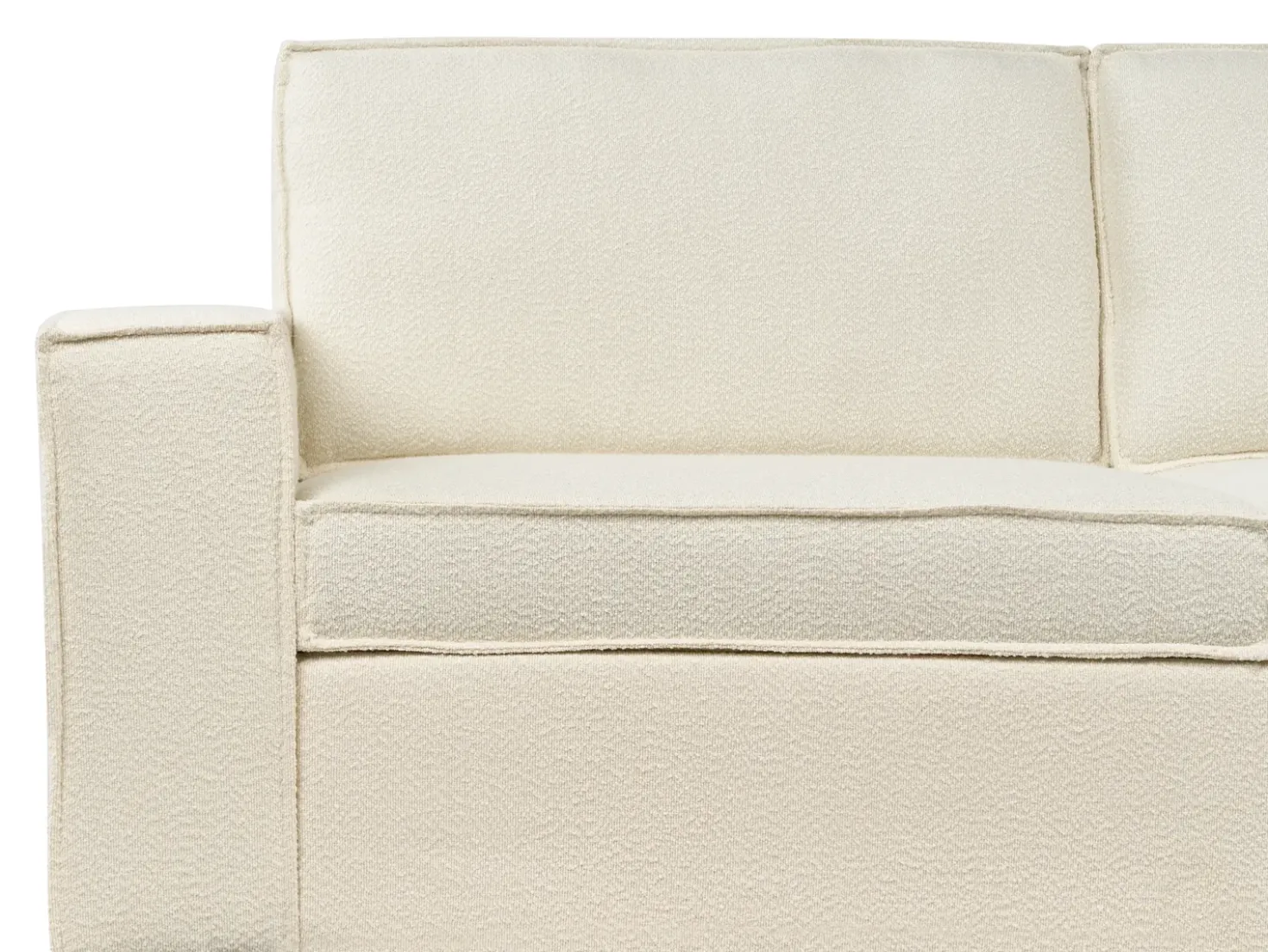 Divano letto 3 posti VUOKATTI Bouclé Bianco sporco