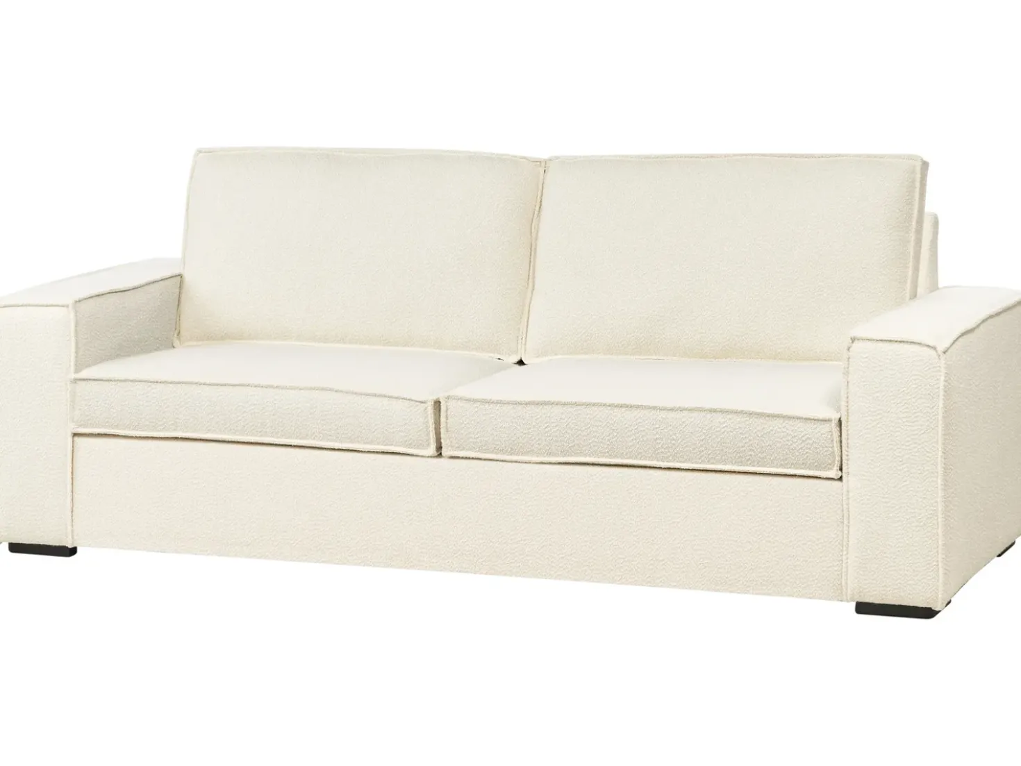 Divano letto 3 posti VUOKATTI Bouclé Bianco sporco