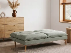 Divano letto 3 posti YILA Tessuto Verde