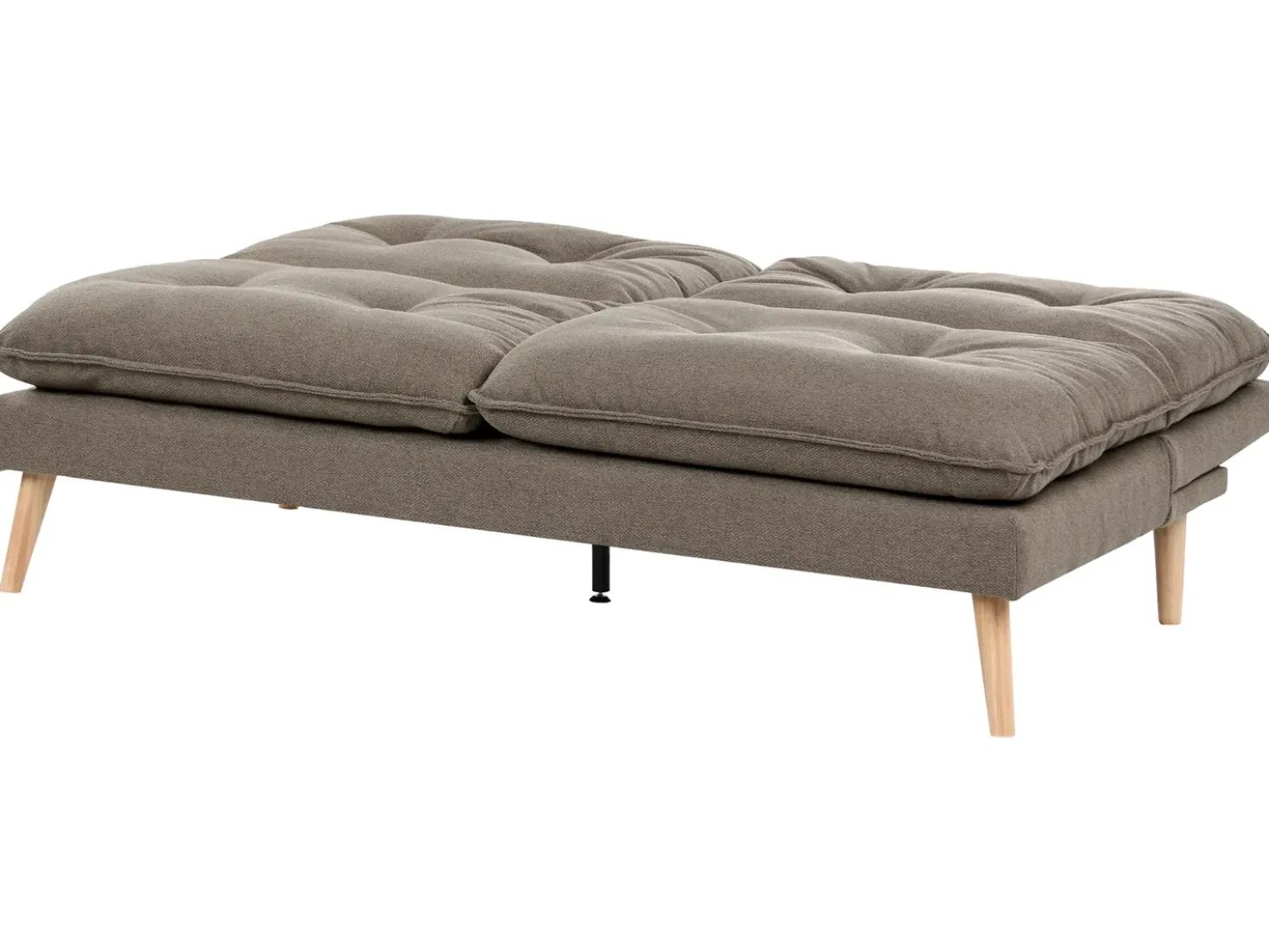 Divano letto 3 posti YILA Tessuto Marrone