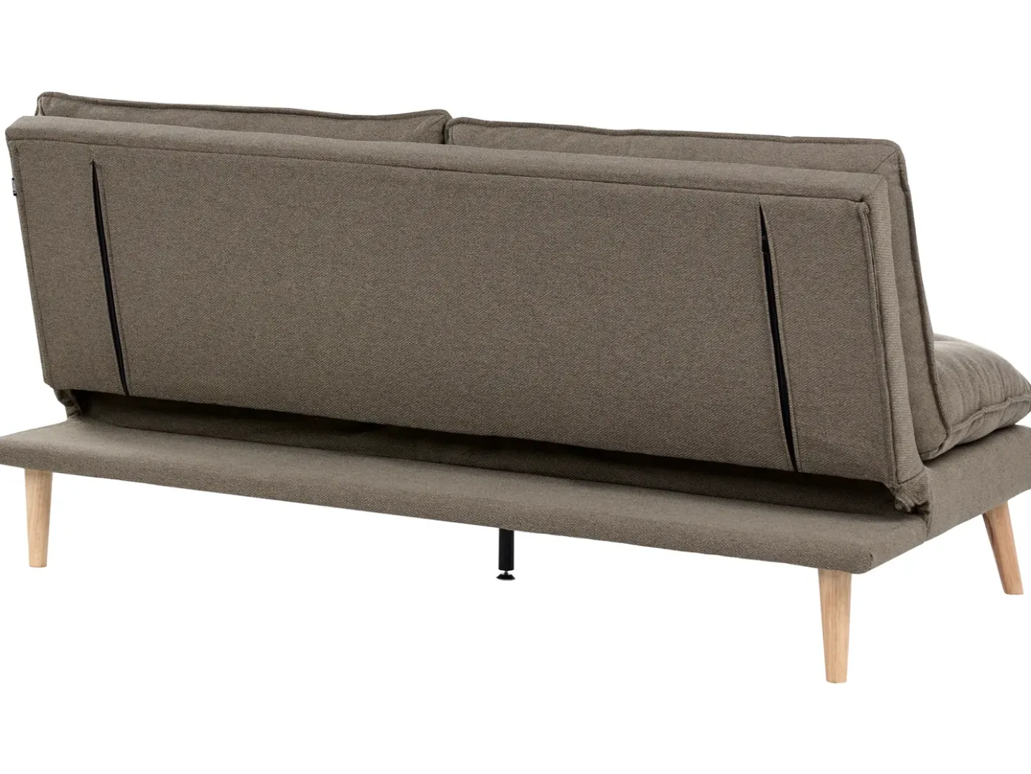 Divano letto 3 posti YILA Tessuto Marrone