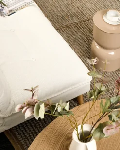 Divano letto 3 posti YILA Tessuto Bianco