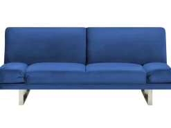 Divano letto 2 posti YORK Velluto Blu marino