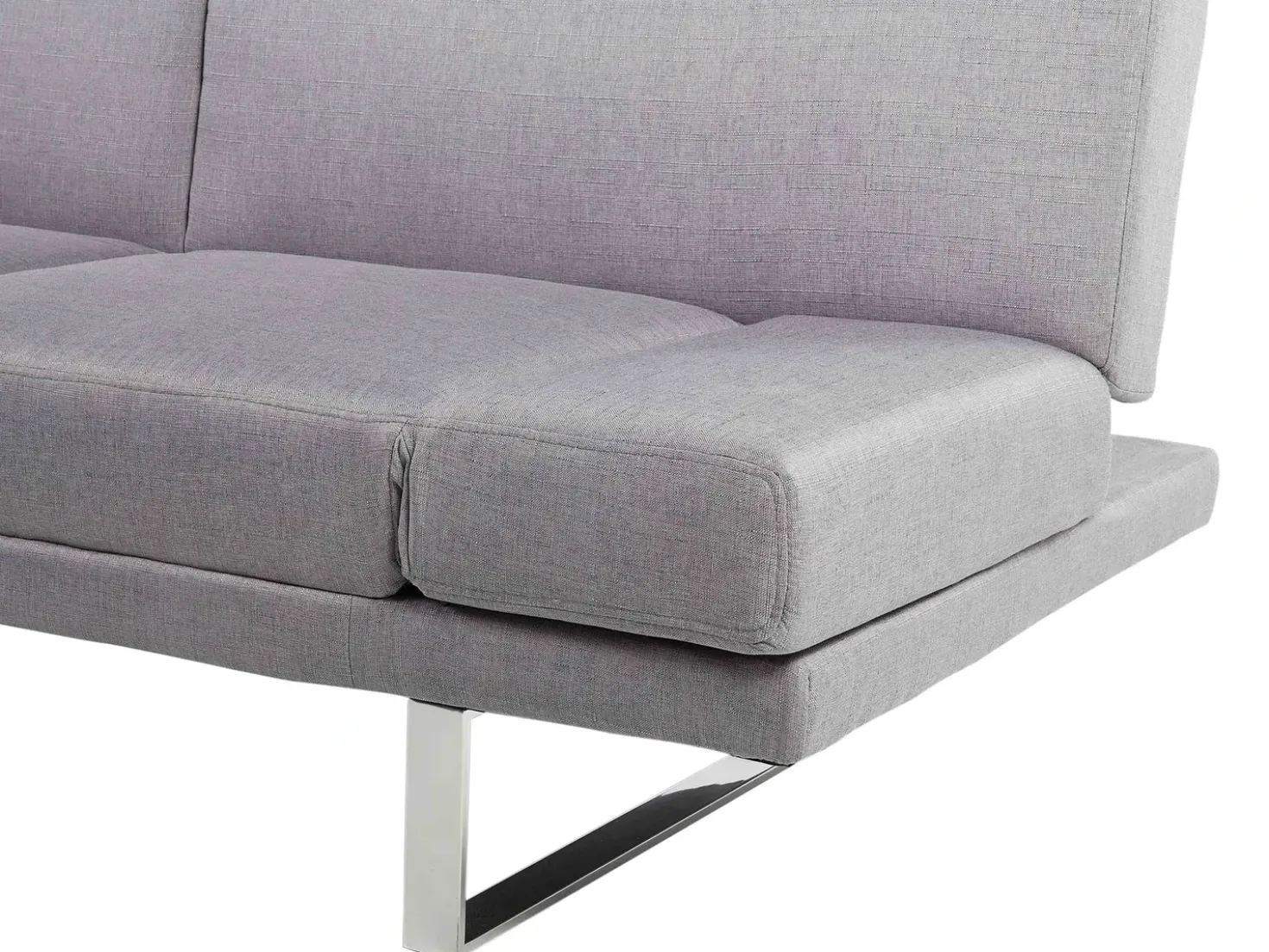 Divano letto 2 posti YORK Tessuto Grigio chiaro