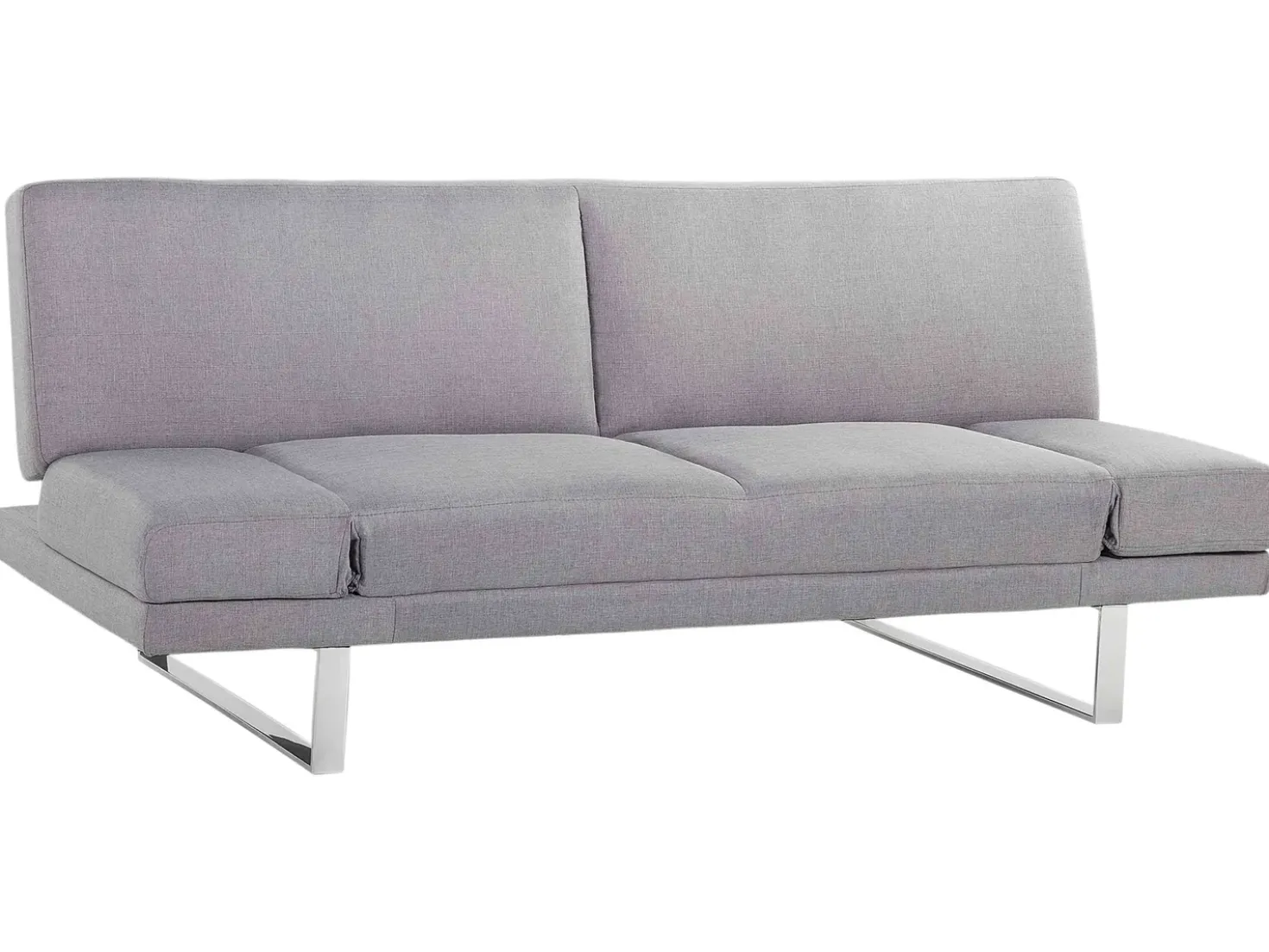Divano letto 2 posti YORK Tessuto Grigio chiaro