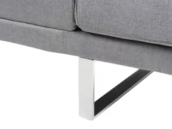 Divano letto 2 posti YORK Tessuto Grigio chiaro