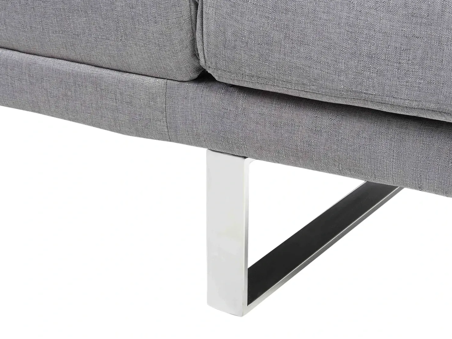 Divano letto 2 posti YORK Tessuto Grigio chiaro