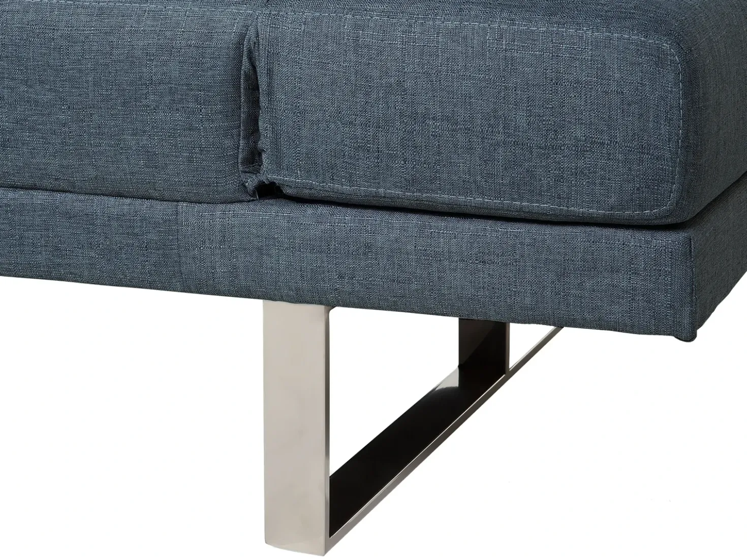 Divano letto 2 posti YORK Tessuto Blu