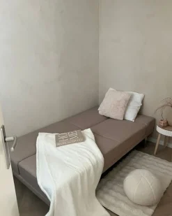 Divano letto 2 posti YORK Tessuto Beige