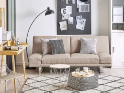Divano letto 2 posti YORK Tessuto Beige