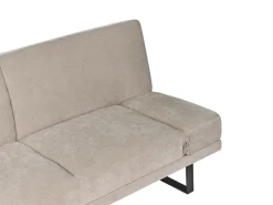 Divano letto 2 posti YORK Ciniglia Beige chiaro
