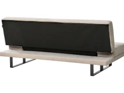 Divano letto 2 posti YORK Ciniglia Beige chiaro