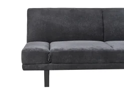 Divano letto 2 posti YORK Ciniglia Nero