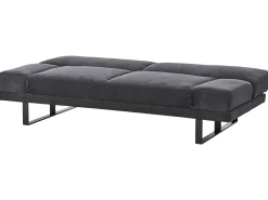 Divano letto 2 posti YORK Ciniglia Nero