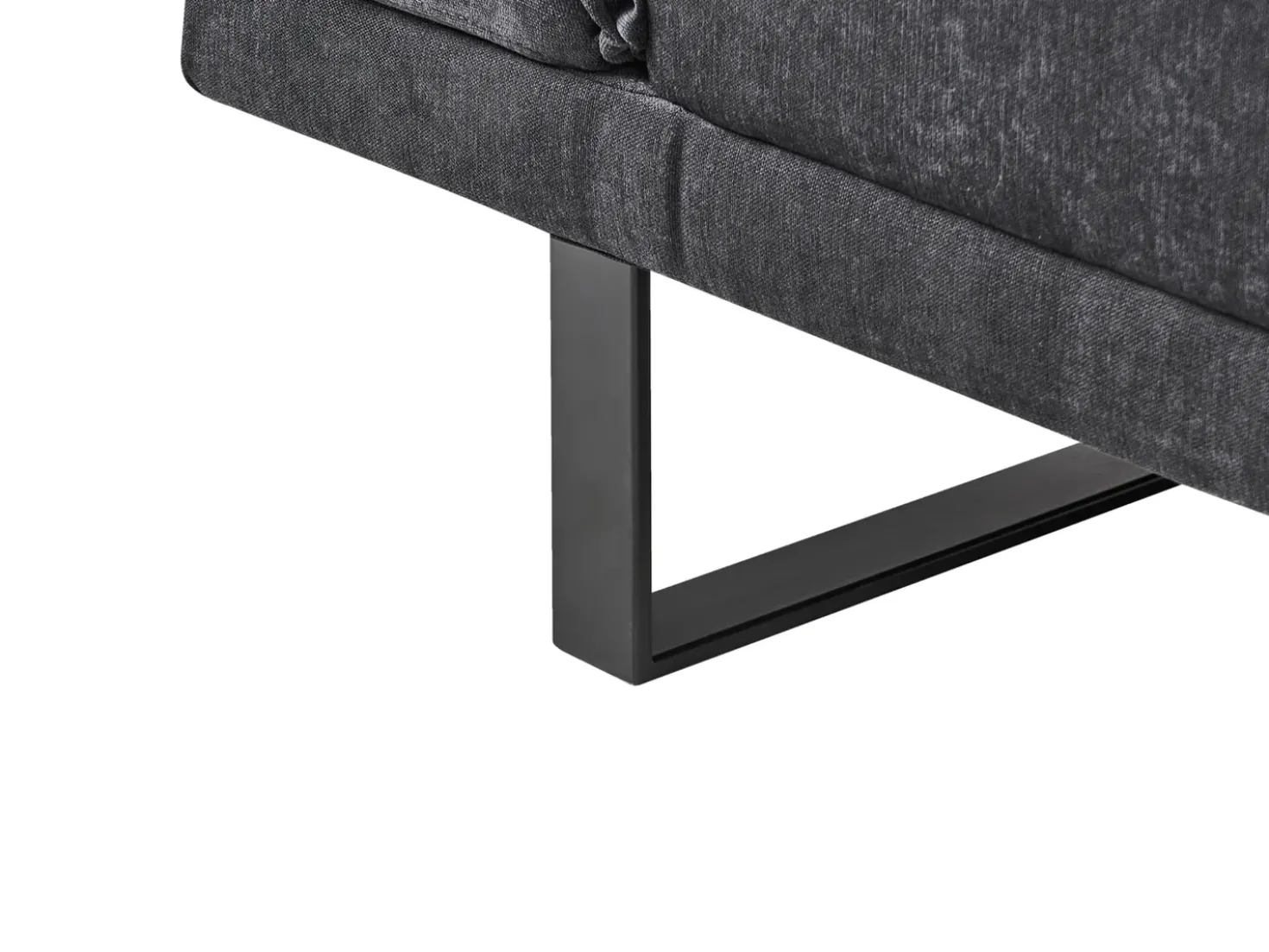Divano letto 2 posti YORK Ciniglia Nero
