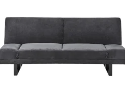 Divano letto 2 posti YORK Ciniglia Nero