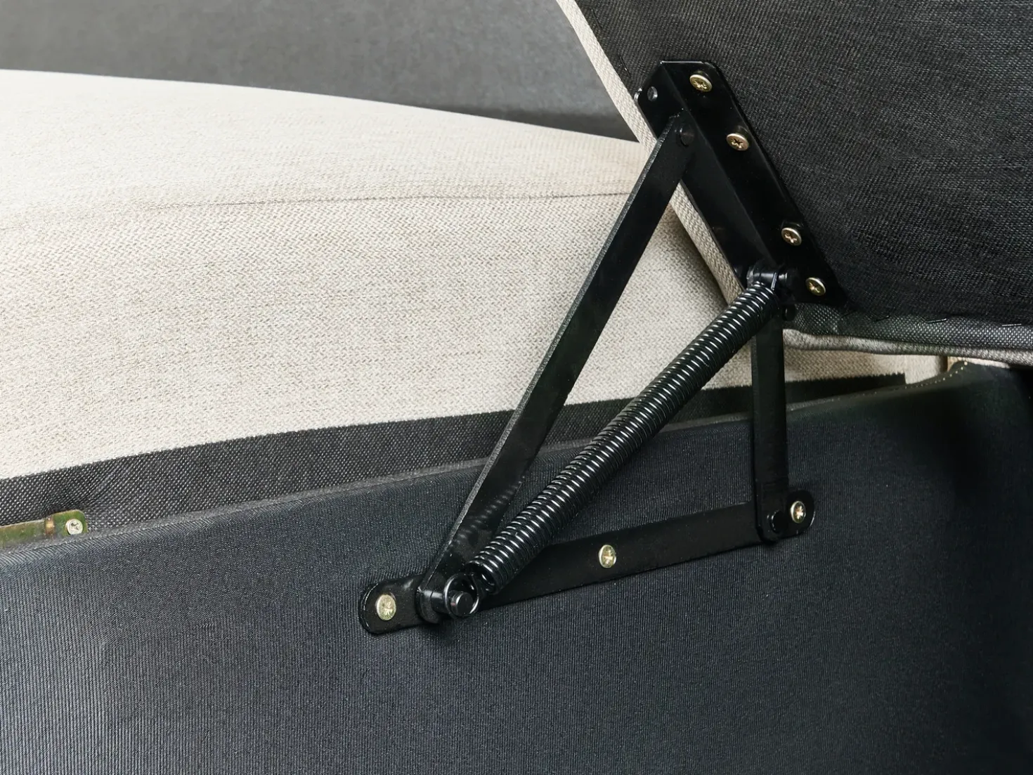 Divano letto a U 5 posti SOMMEN Tessuto Beige chiaro con contenitore