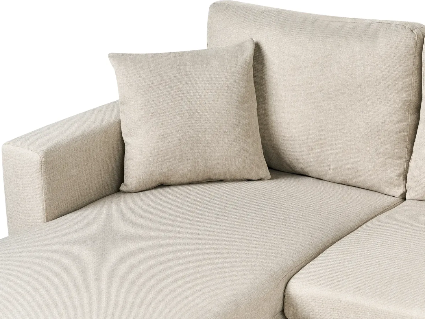 Divano letto a U 5 posti SOMMEN Tessuto Beige chiaro con contenitore