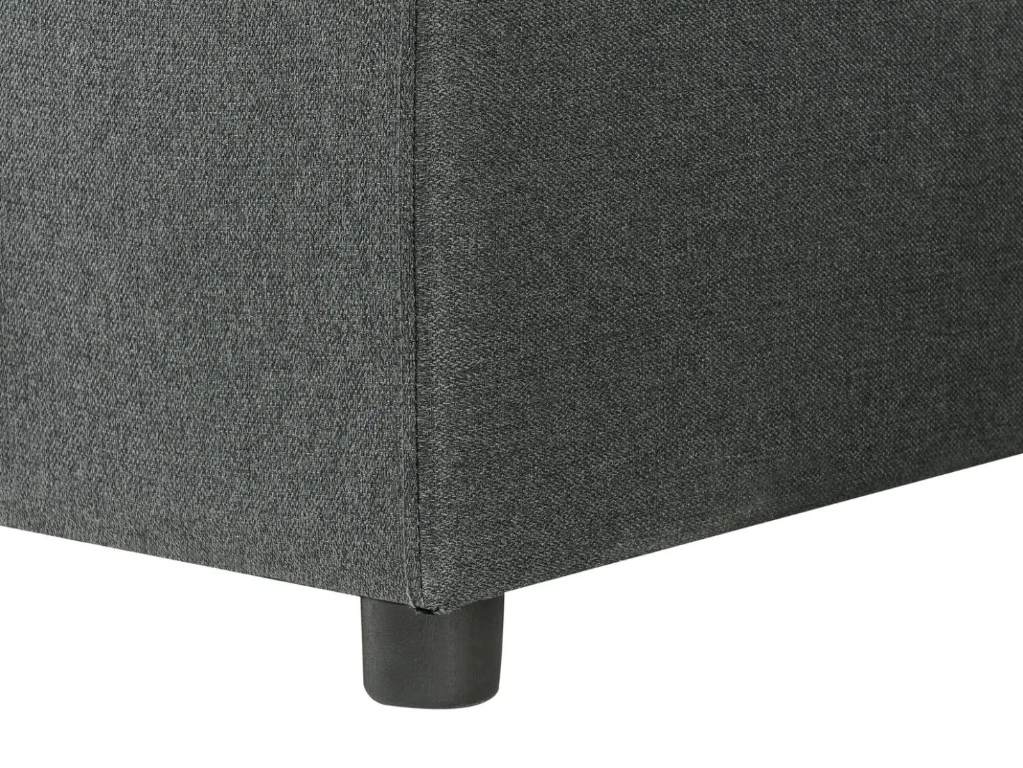 Divano letto a U 5 posti SOMMEN Tessuto Grigio scuro con contenitore
