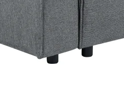 Divano letto angolare 3 posti KARILA Tessuto Grigio scuro con contenitore Lato Sinistro