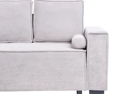 Divano letto angolare 3 posti EDANE Tessuto Grigio con contenitore Lato destro