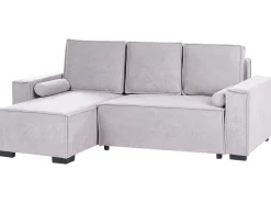 Divano letto angolare 3 posti EDANE Tessuto Grigio con contenitore Lato destro