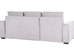 Divano letto angolare 3 posti EDANE Tessuto Grigio con contenitore Lato destro