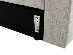 Divano letto angolare 3 posti INNVIK Tessuto Grigio chiaro con contenitore Lato Sinistro