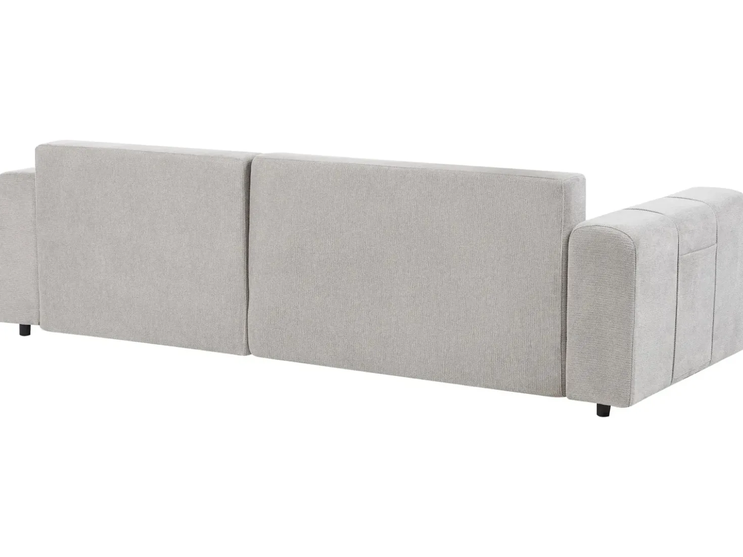 Divano letto angolare 3 posti INNVIK Tessuto Grigio chiaro con contenitore Lato Sinistro