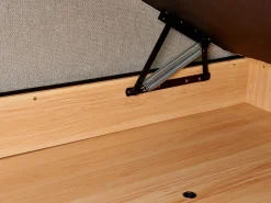 Divano letto angolare 3 posti INNVIK Tessuto Grigio chiaro con contenitore Lato Sinistro
